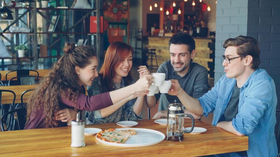 Friends enjoying snacks together
